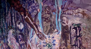 Pintura «Justos y Herejes» de Vlady, la descripción
